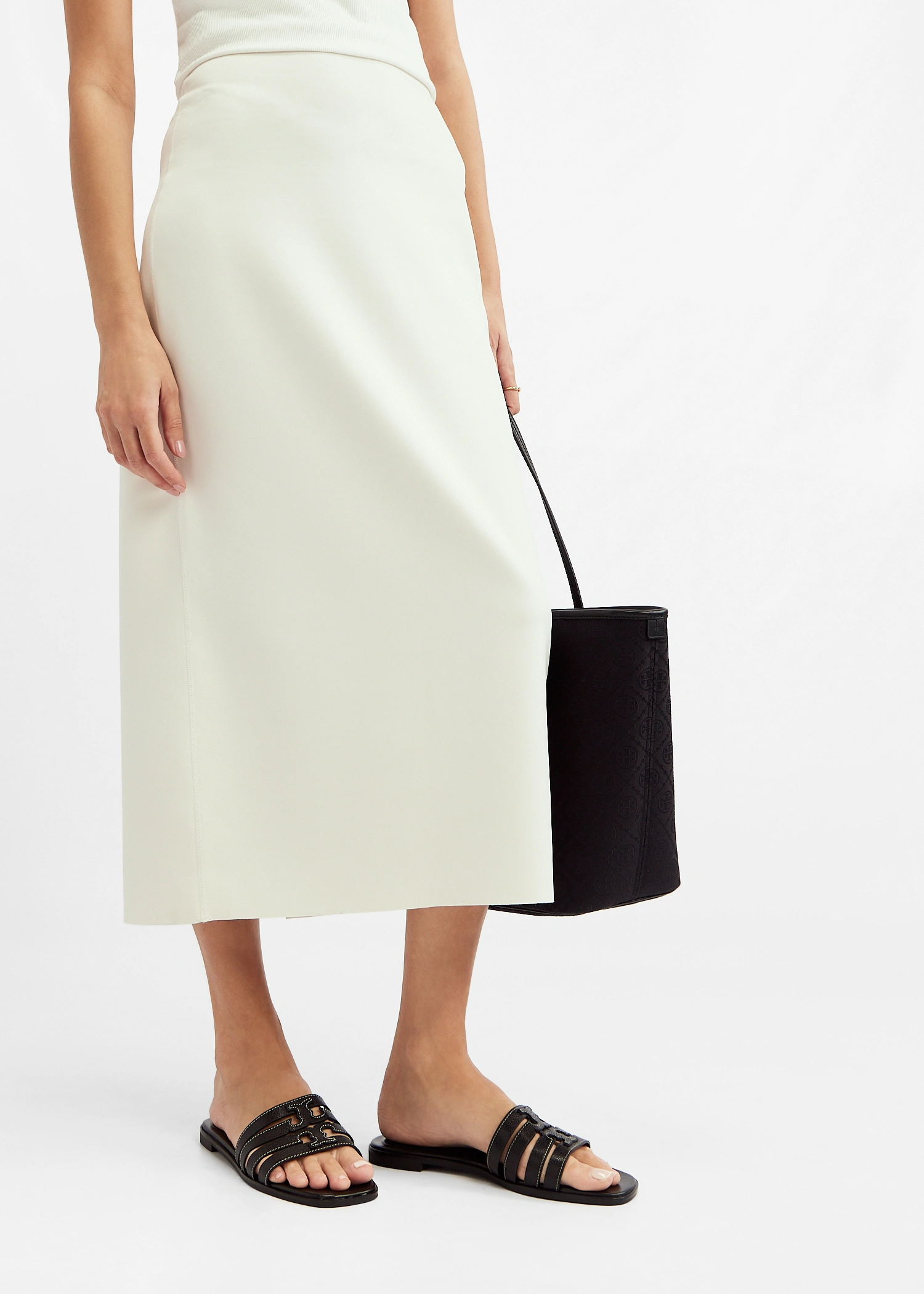 Tory Burch Ines Cage Slide Sandals Women’s Designer Leather Slides - Image 5